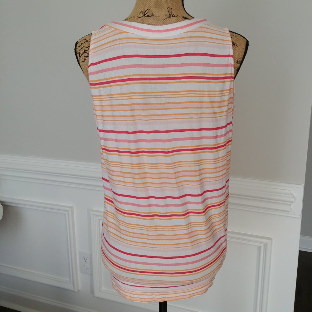 ***Ann Taylor Loft Outlet Rayon Tank Top,  Striped Medium*** - Picture 2 of 12